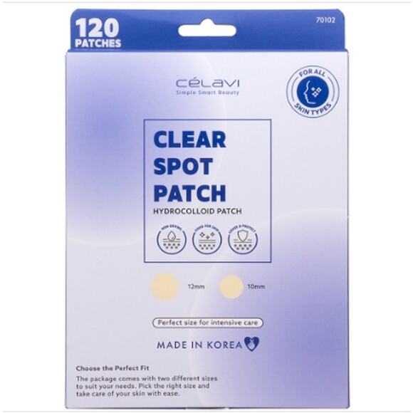 K-Care Celavi Clear Hydrocolloid 120 Patches*Intensive spot treatment*Korean - Picture 1 of 2